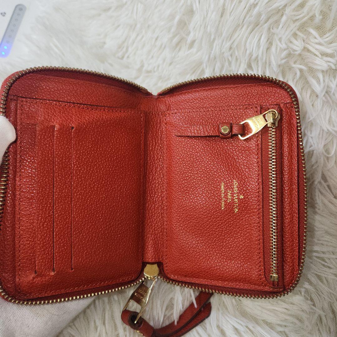 ルイヴィトン ポルトフォイユ スクレット モノグラム ジッピー M93432　赤