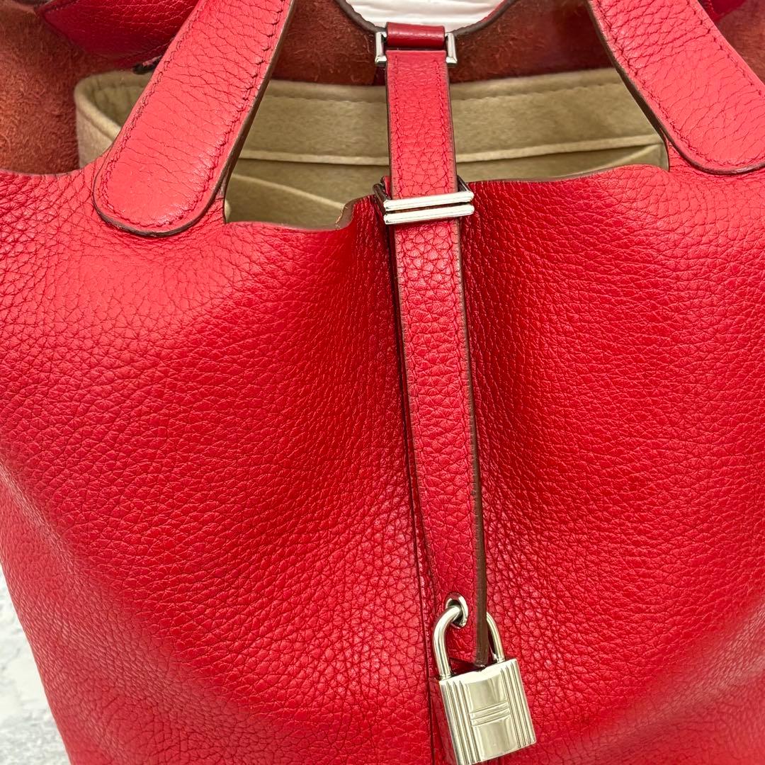 美品 HERMES エルメス ピコタン ロック MM シルバー X刻印