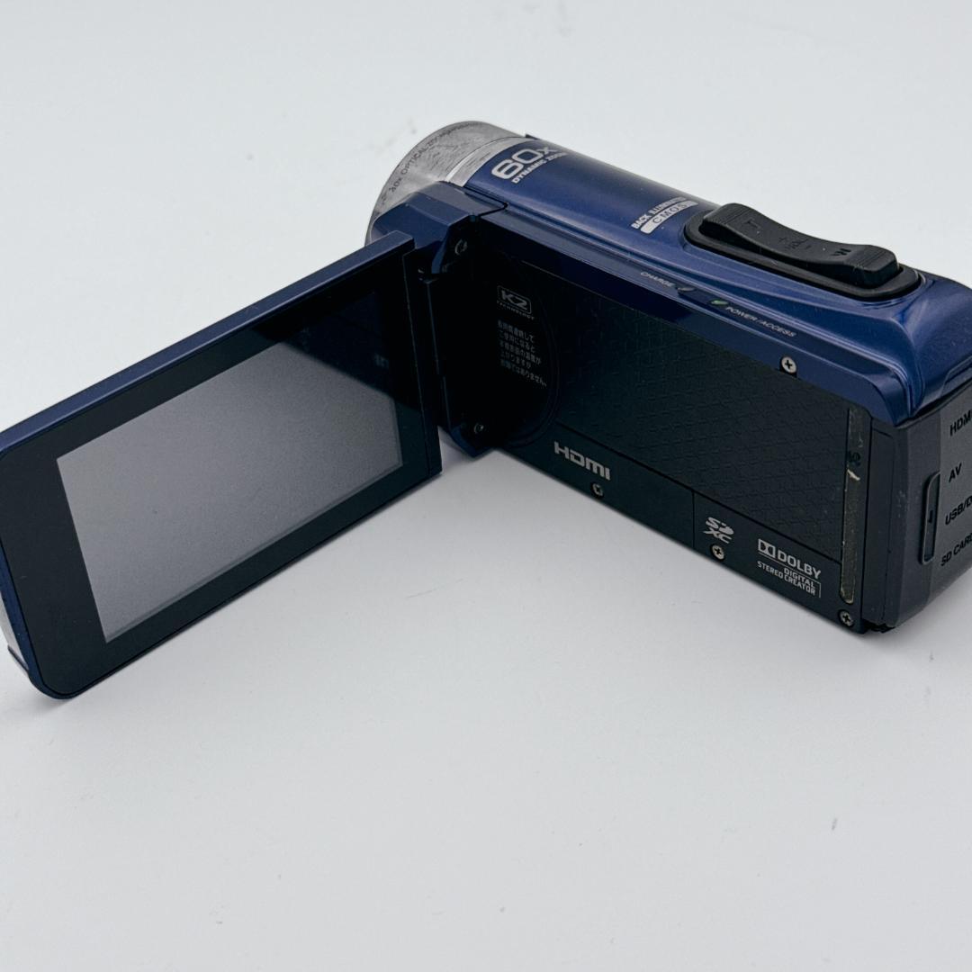 【概ね美品】JVC Everio GZ-R70-A 防水 ビデオカメラ ブルー