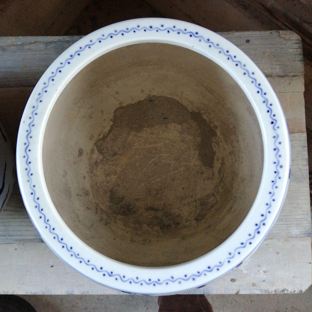 伊万里　中国古典火鉢一対　24.5cm　明治～大正期