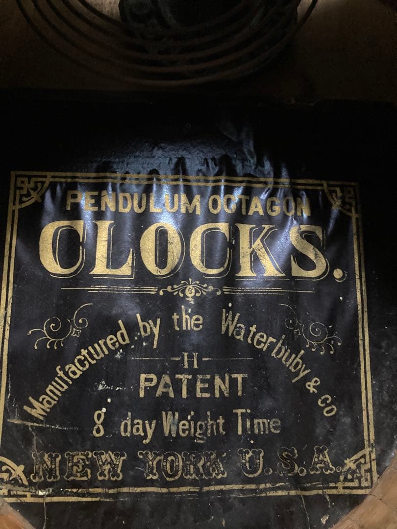 アンティークANSONIA 8日巻ダルマ柱時計 稼働中