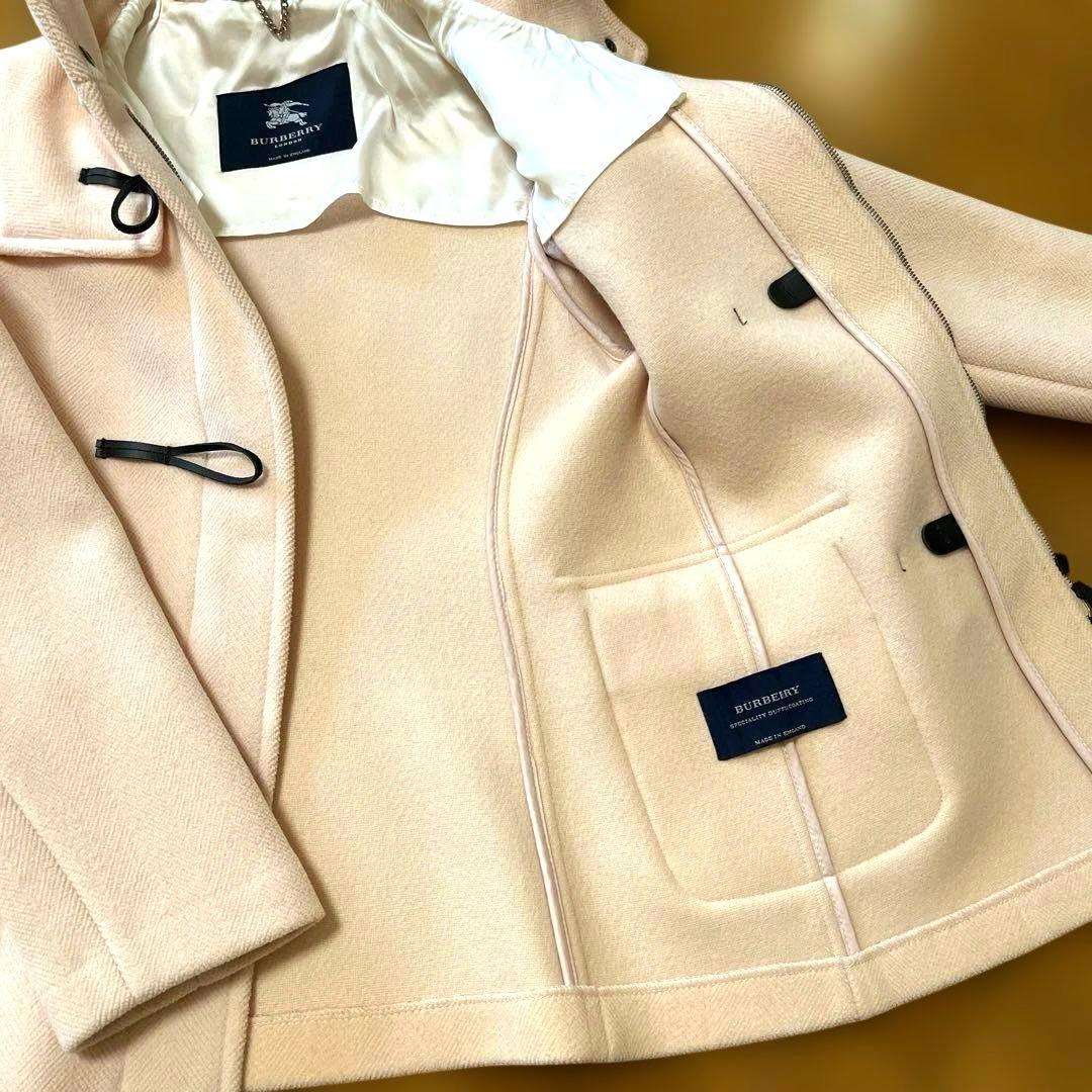 バーバリーロンドン ダッフルコート 160 ステンカラー フード付き