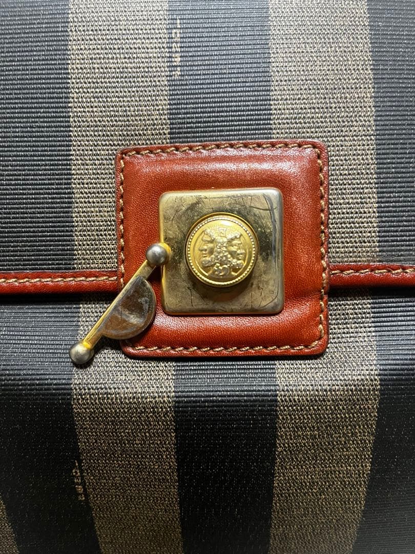 FENDI フェンディ ヴィンテージ ぺカン 柄 レザー 本革