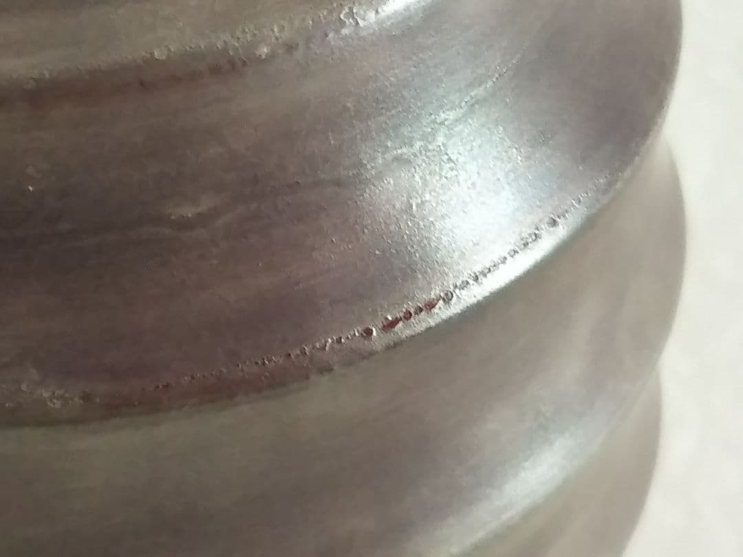 北大路魯山人　銀彩赤呉須徳利