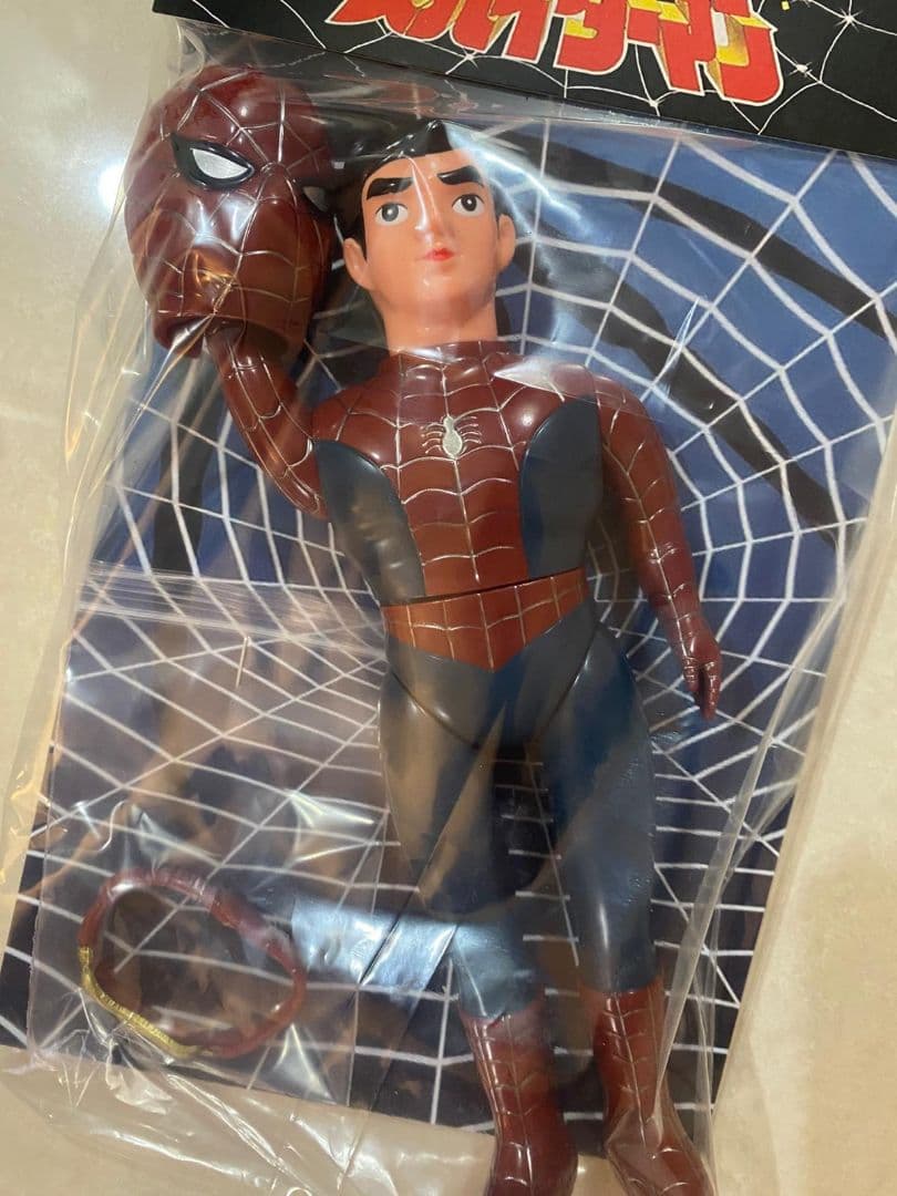 1978 スパイダーマン ソフビ ポピー SPIDERMAN 面取れ 25㎝ ポピー