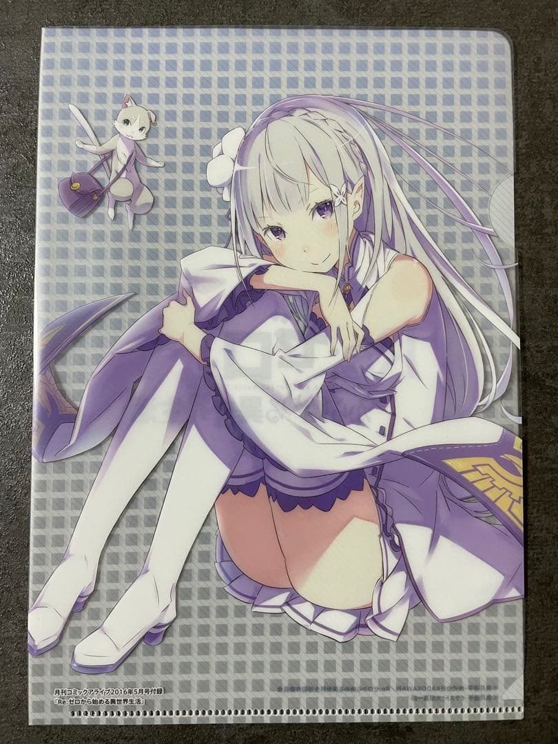 Re:ゼロ エミリア クリアファイル - メルカリ