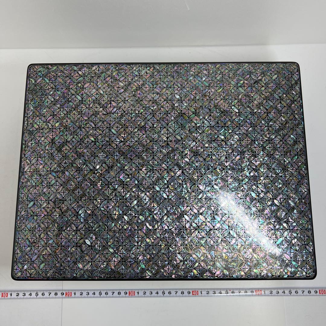 朝鮮美術　極上螺鈿大文庫　約39×30×11.5㎝ 東Y7-1104③トヒトコ
