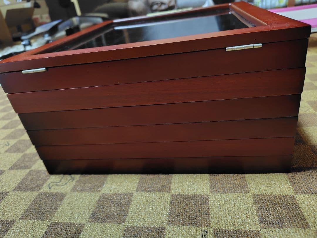 ZIPPOコレクションケース 木箱6段120個収納ケース中古品 ZIPPO