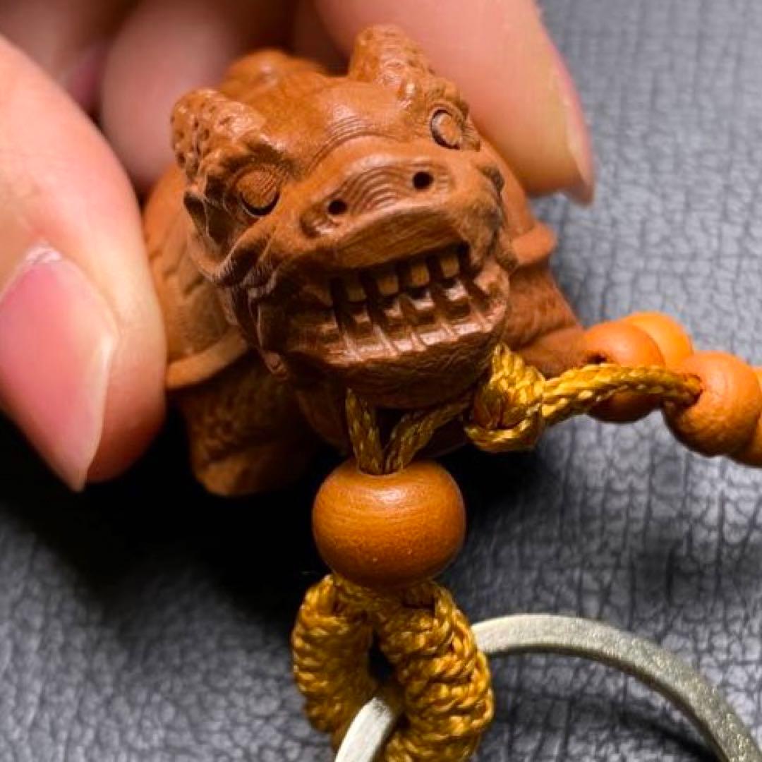 0515138 桃の木龍亀（ろんぐい）キーホルダー