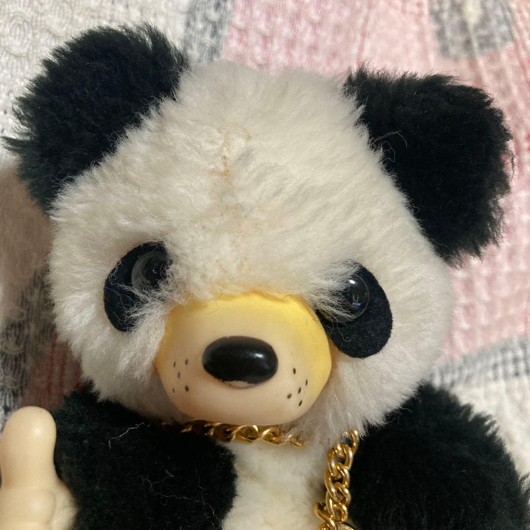 ファースト　モンチッチ風　パンダ　ぬいぐるみ　② レトロ　中古品
