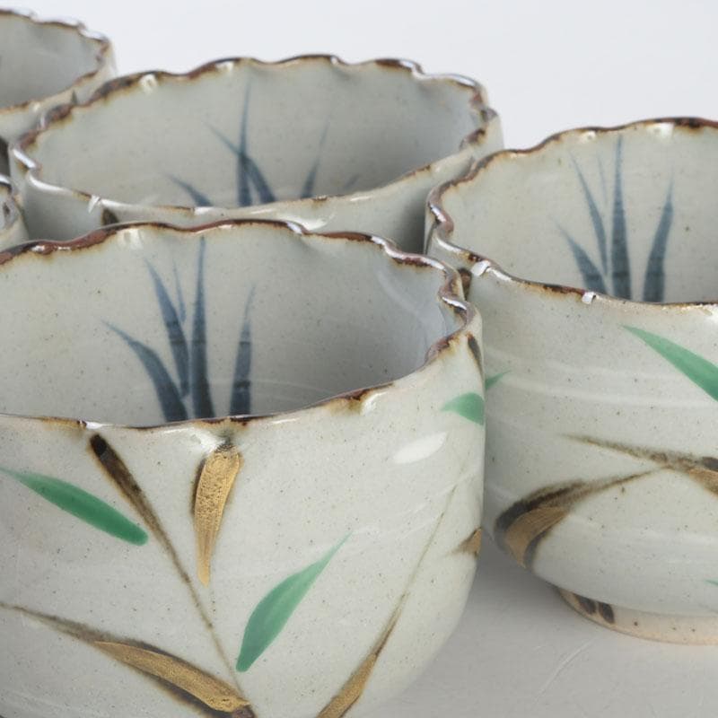 和食器 茶懐石 幸兵衛窯 芦文 小鉢 五客 共箱 N 9373