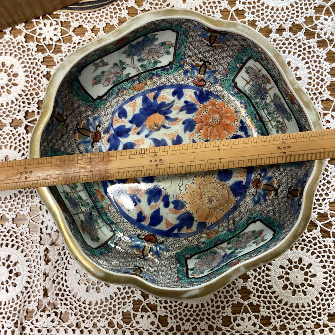 k18 菱形菱柄鉢 木箱 年代物