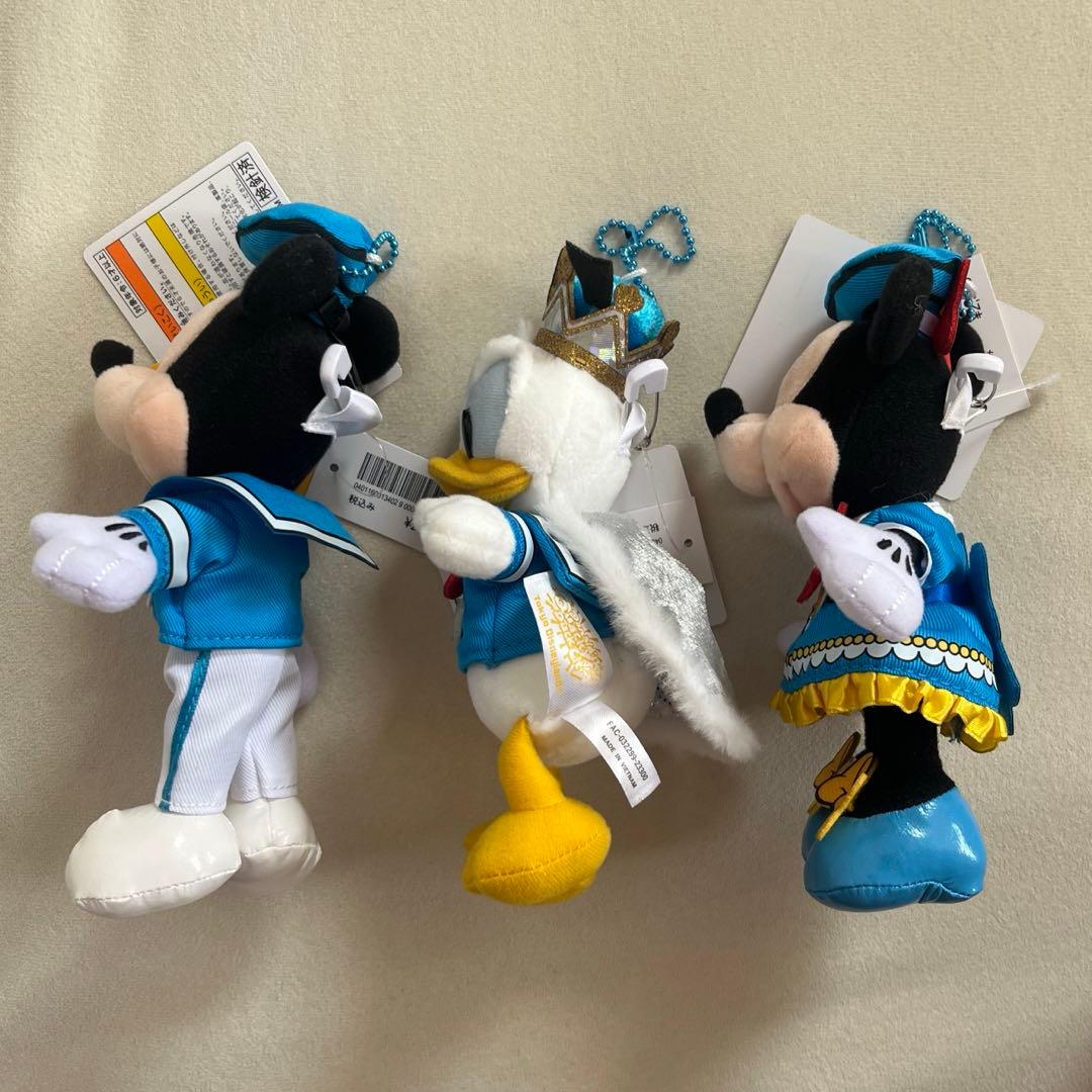パルパルーザ ぬいぐるみバッジ ドナルド ミッキー ミニー セット