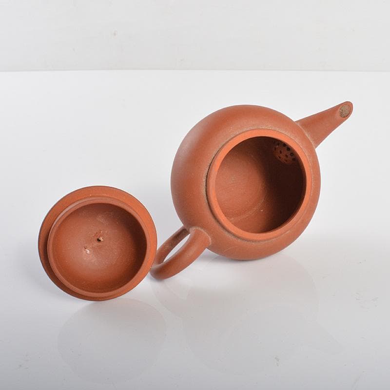 中国 紫砂 朱泥 急須 茶壷 在銘 C R6285 美術品・アンティーク