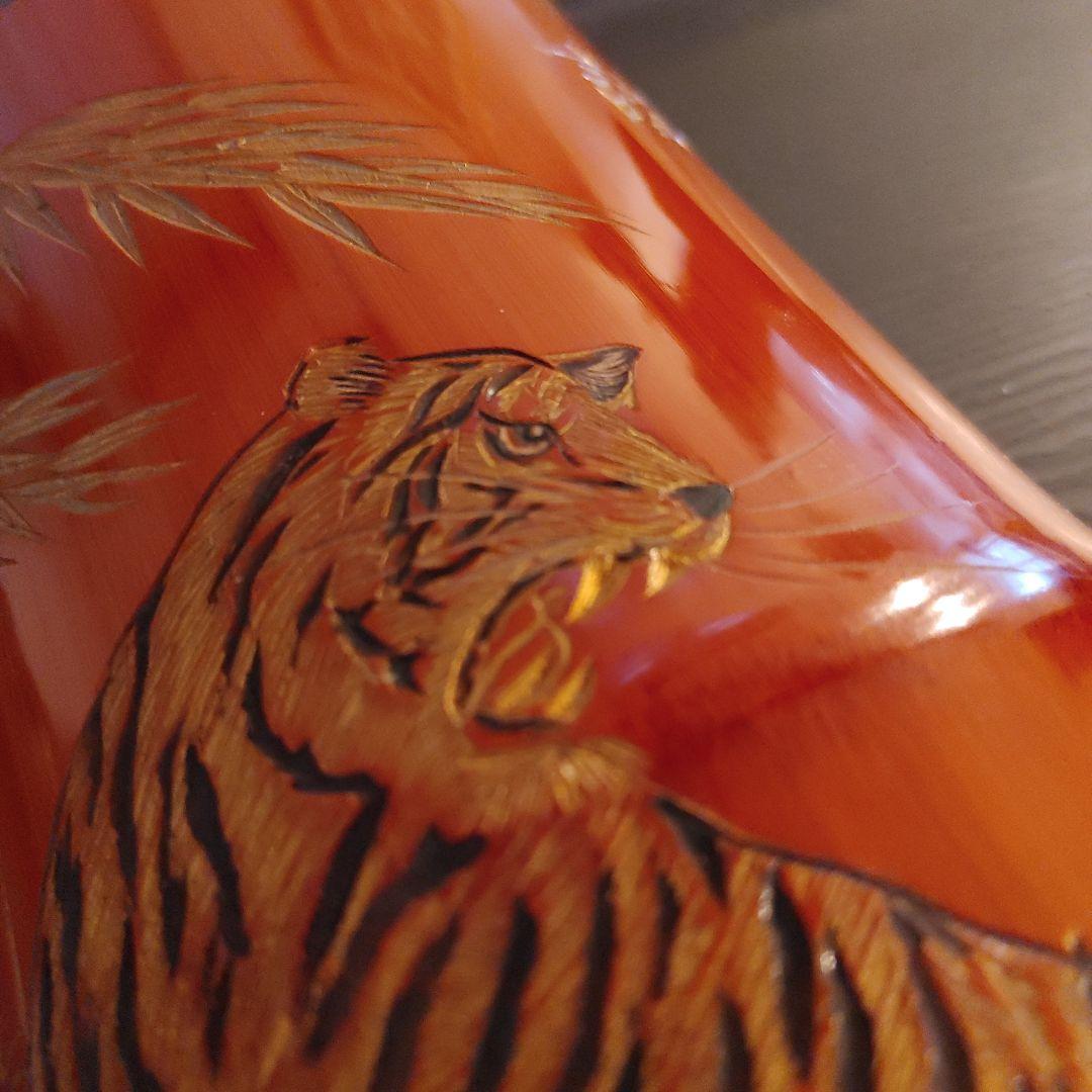 讃岐竹 虎 一刀彫