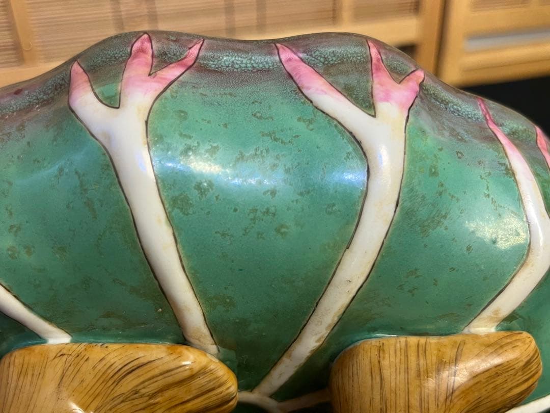 中国美術品 漢詩 陶器 猿 置物 美術品 アンテーク お皿 茶道具 骨董品