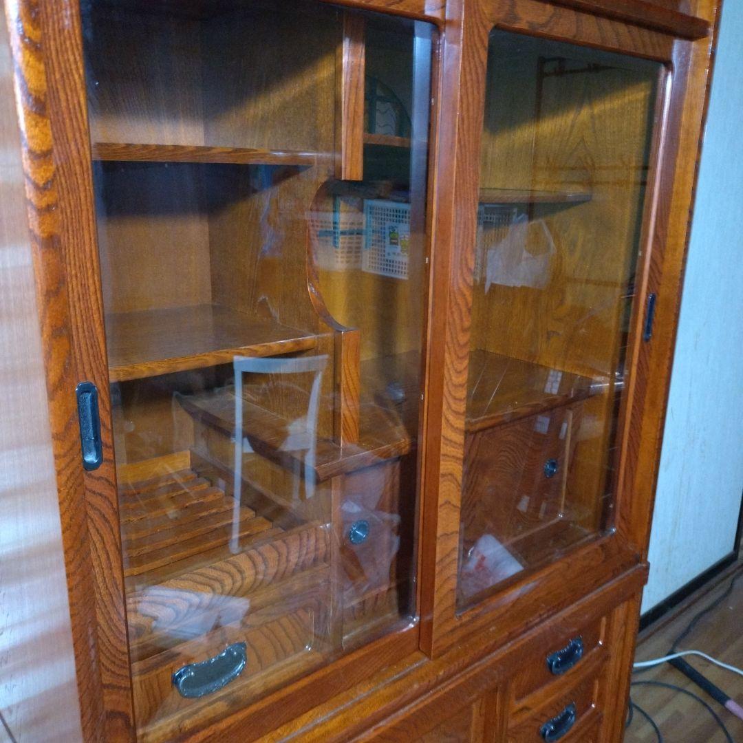 美品/欠損なし]半軒 茶箪笥 柿棚 (上部)※下部同時購入要