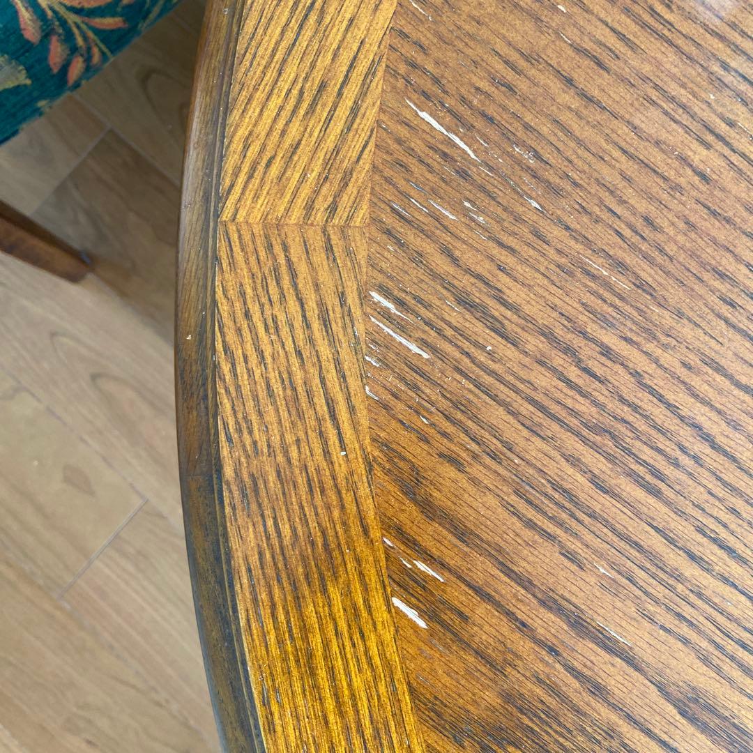 三越家具　カントリーハウス　木製円形テーブル　伸長式