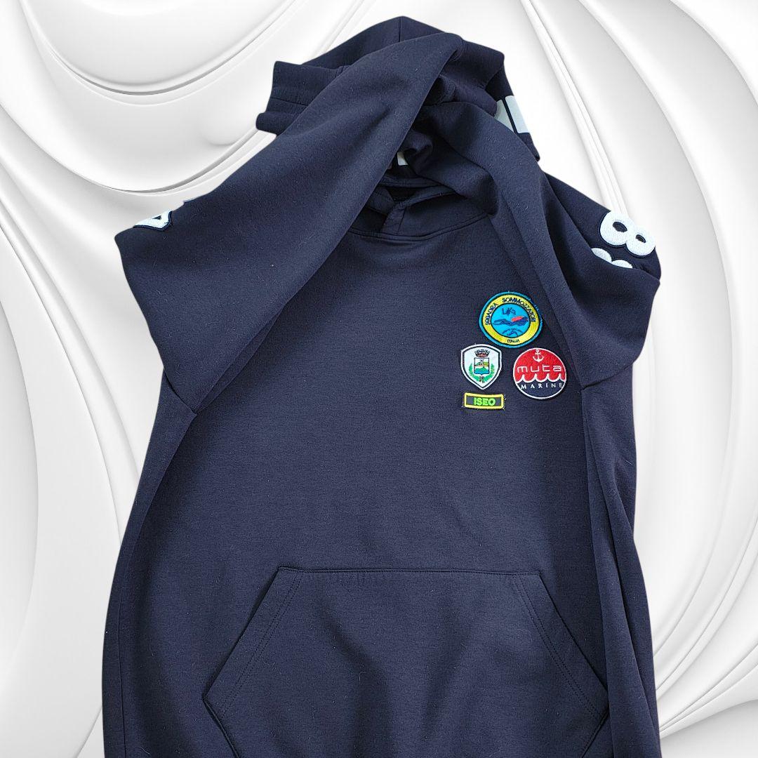 極美品★muta MARINE ムータマリン プルオーバーパーカーネイビー L