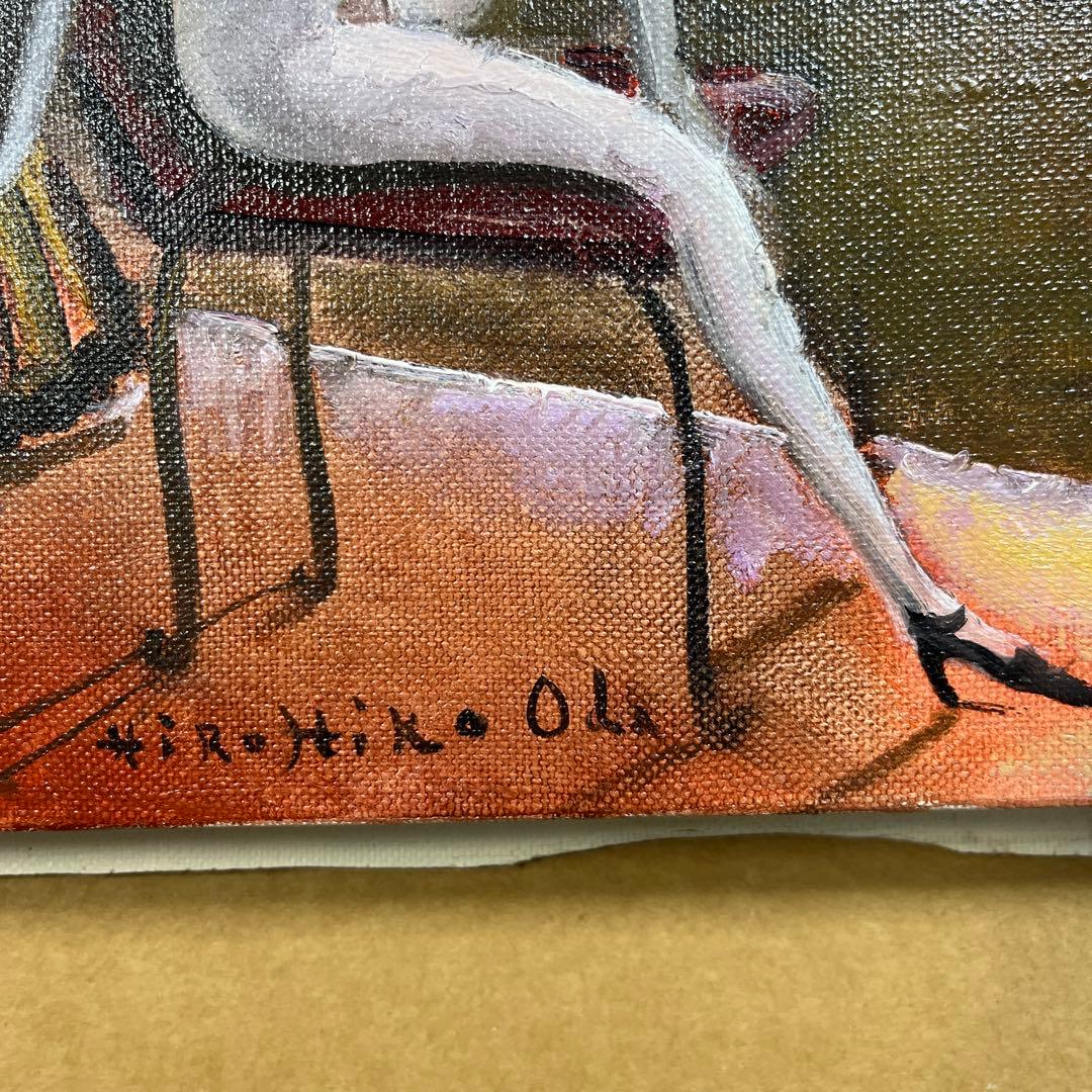 ⭕️油絵 二科会員 織田広比古 画題[月とバラ] F3号 東京銀座 日動画廊