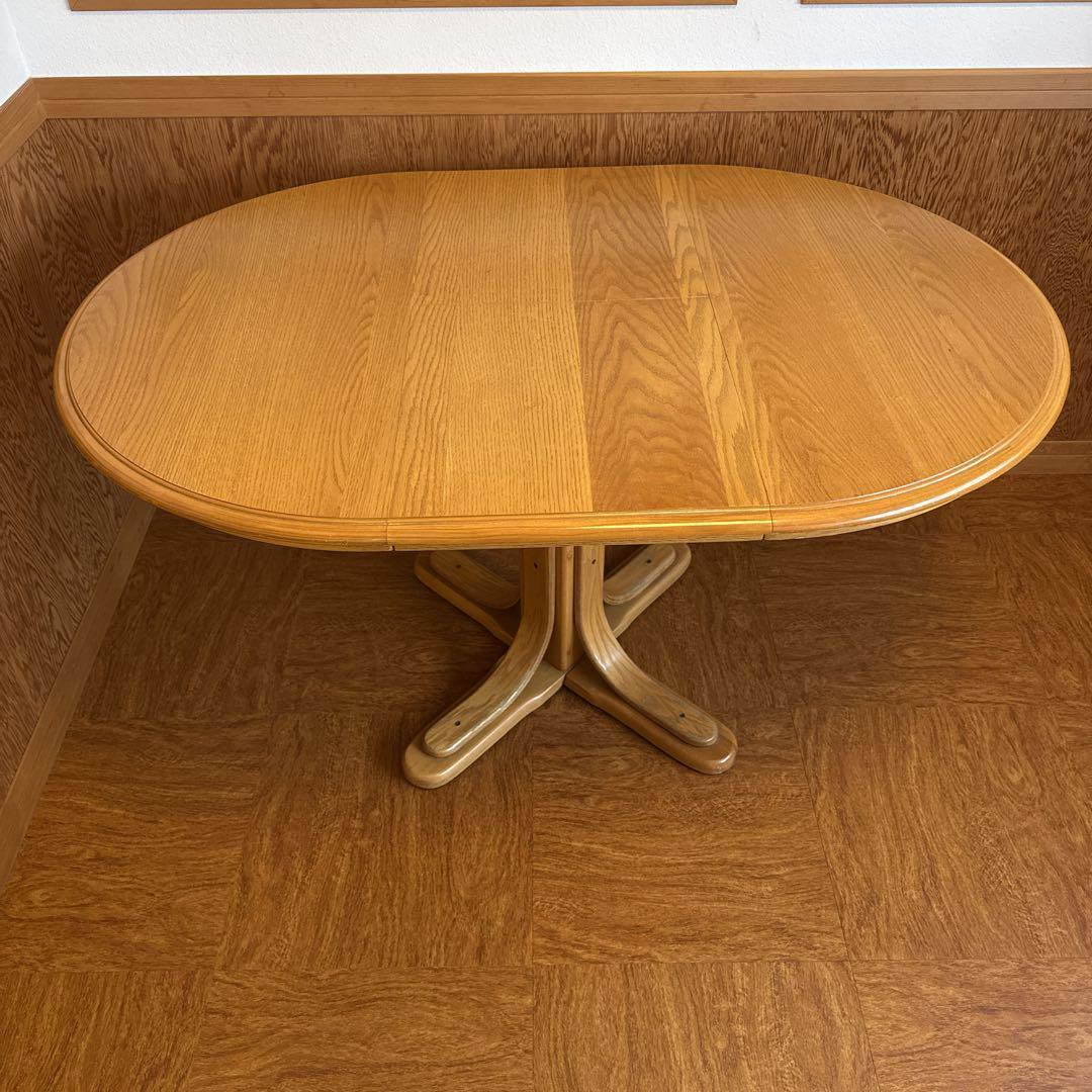 【Shin-Lee／シンリー】伸長式ラウンドダイニングテーブル エクステンション