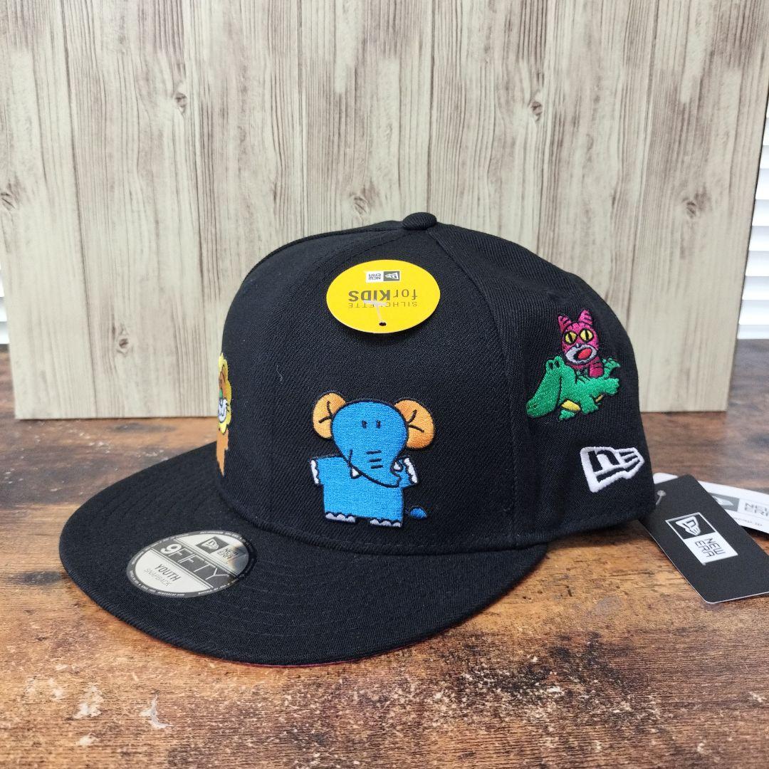 キッズ Youth 9FIFTY たべっ子どうぶつ オールオーバー ブラック キッズ Youth 9FIFTY たべっ子どうぶつ オールオーバー ブラック