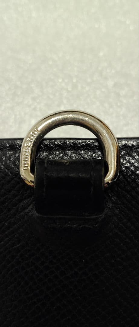 バーバリー キーケース TBロゴ サフィアーノレザー 6連 ブラック 極美