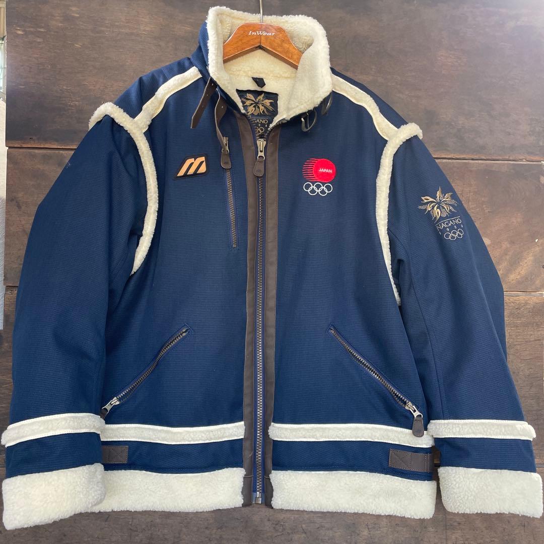 MIZUNO サイズL冬季長野オリンピックジャケット ネイビー - メルカリ