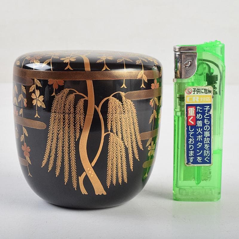 茶道具 山中塗 中村宗悦作 柳桜蒔絵 大棗 共箱 V R9519 - メルカリ