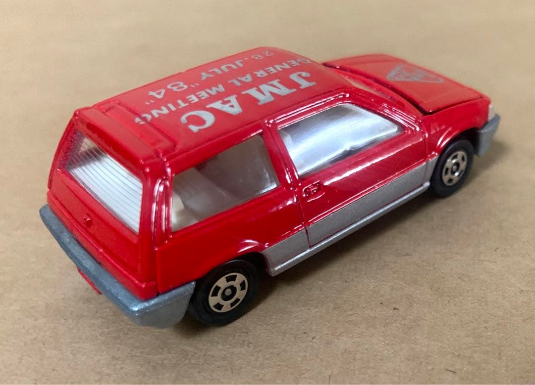 赤箱　トミカ17　JMAC特注　ホンダ シビック3ドア　日本製　レッド×銀タンポ