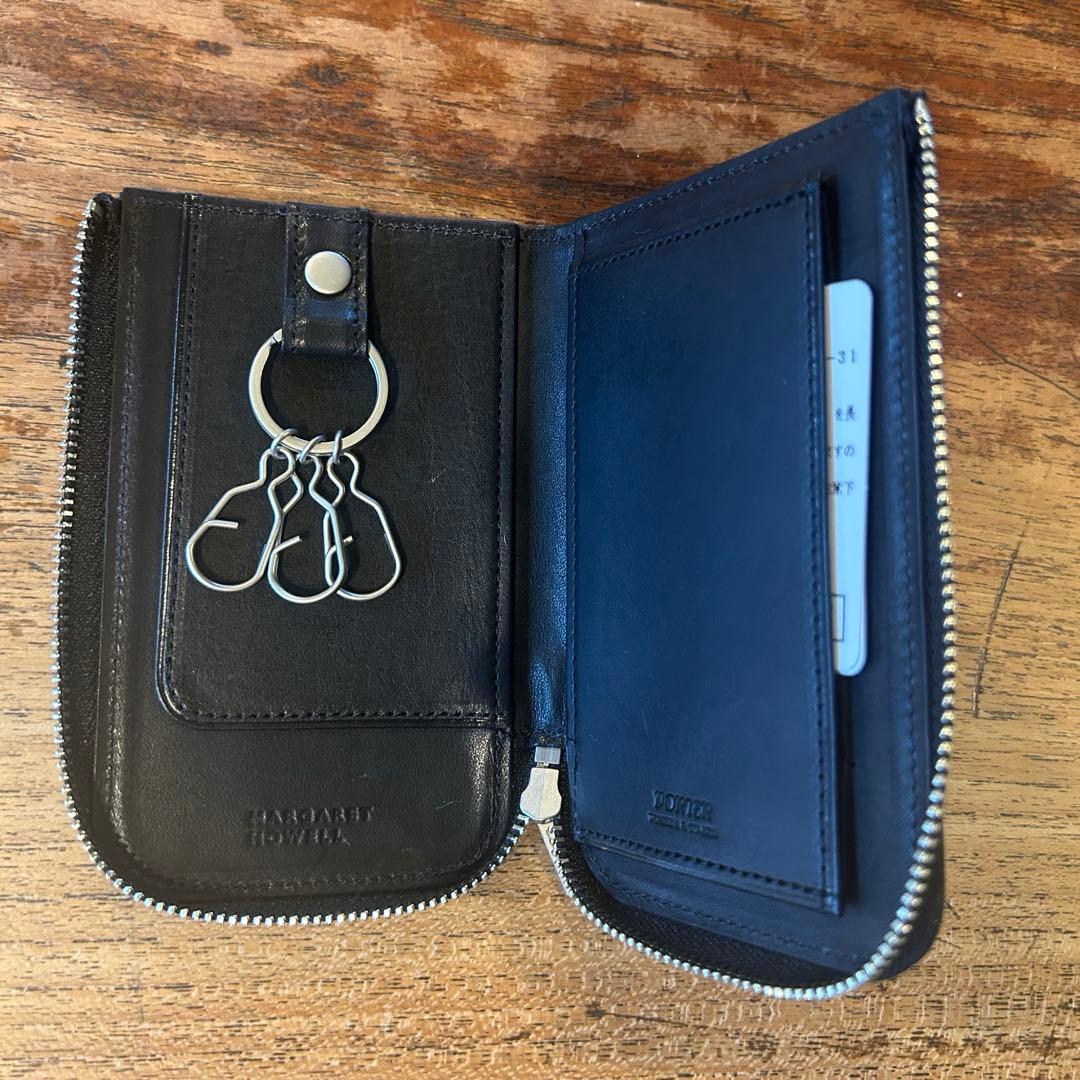 MARGARET HOWELL ×porter 黒レザー キー&カードケース