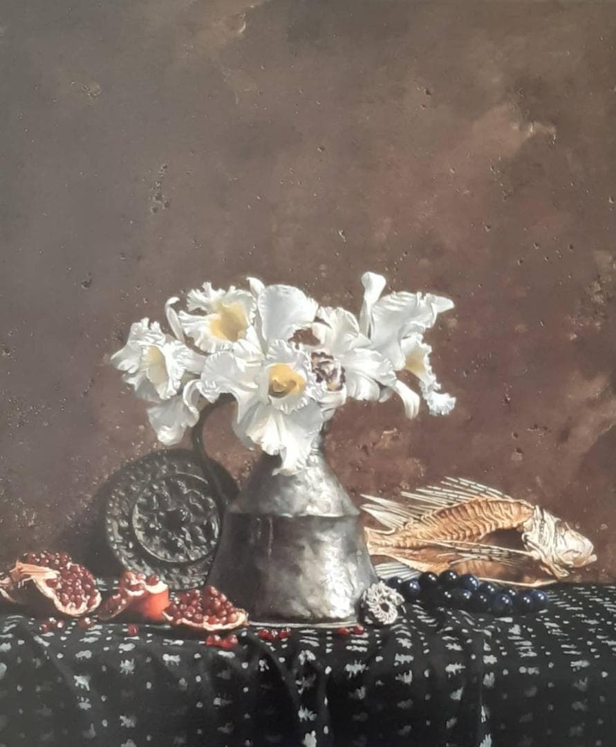 青木敏郎、「花・果実・魚」、希少画集の額装画、四季、風景、人気作品