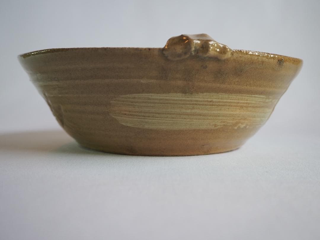 楽山焼（出雲焼）9代長岡住右衛門空味造『刷毛目平水指』（共箱