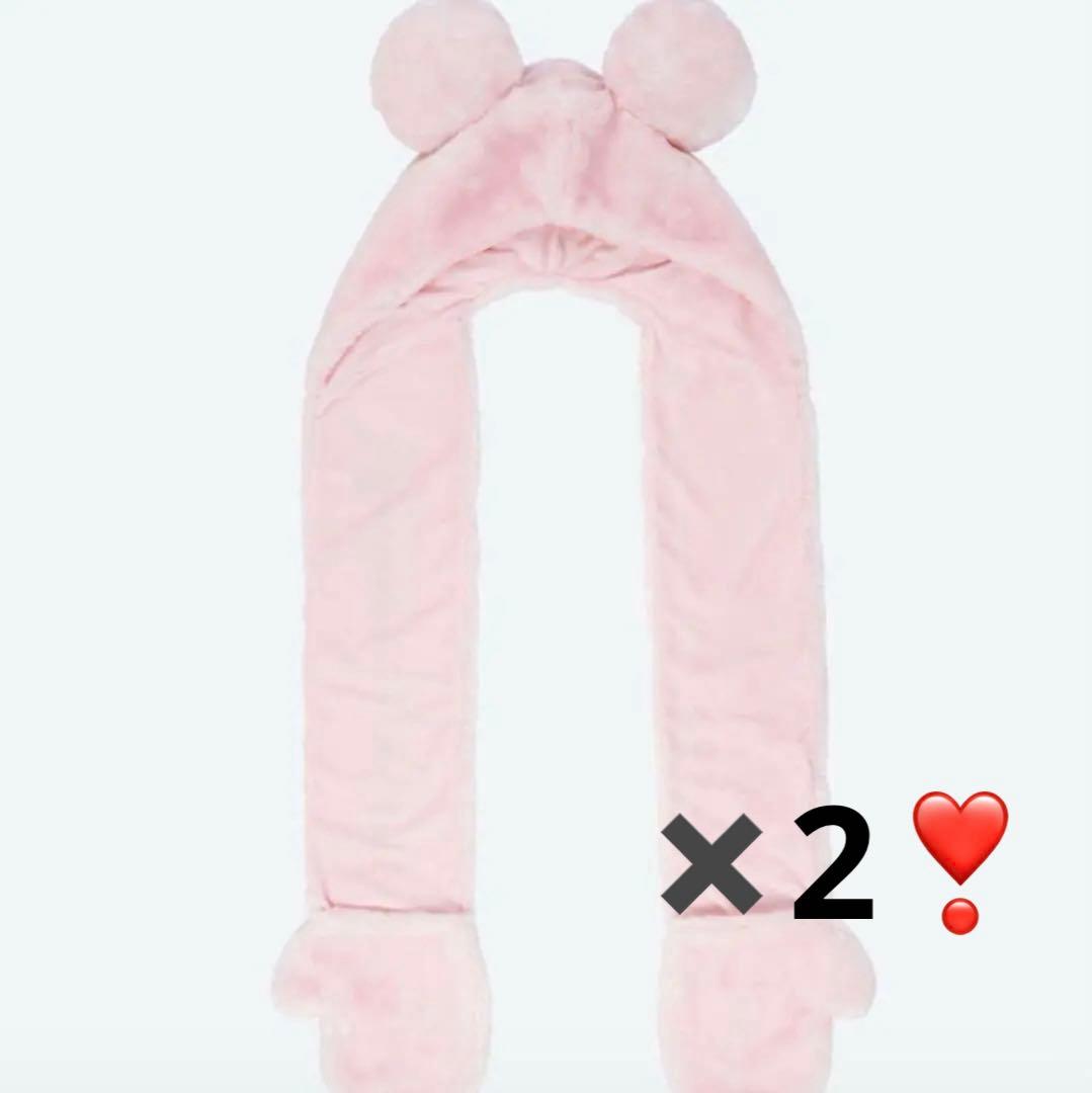 ディズニー ピンク マフラー ミッキー 40周年限定 2個セット - メルカリ