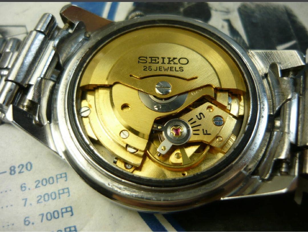 1966年製造セイコー マチック2トーン黒文字盤￼自動巻きレア美品動作良好