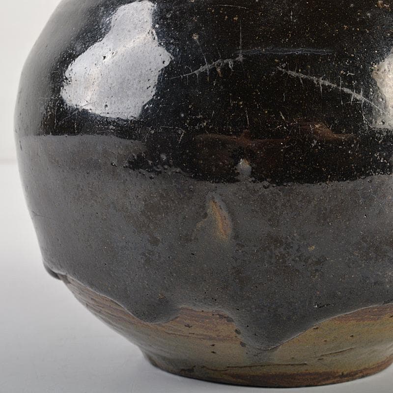 朝鮮美術 李朝 黒高麗 碗口瓶 C R7411 - www.tajmahal-drammen.no