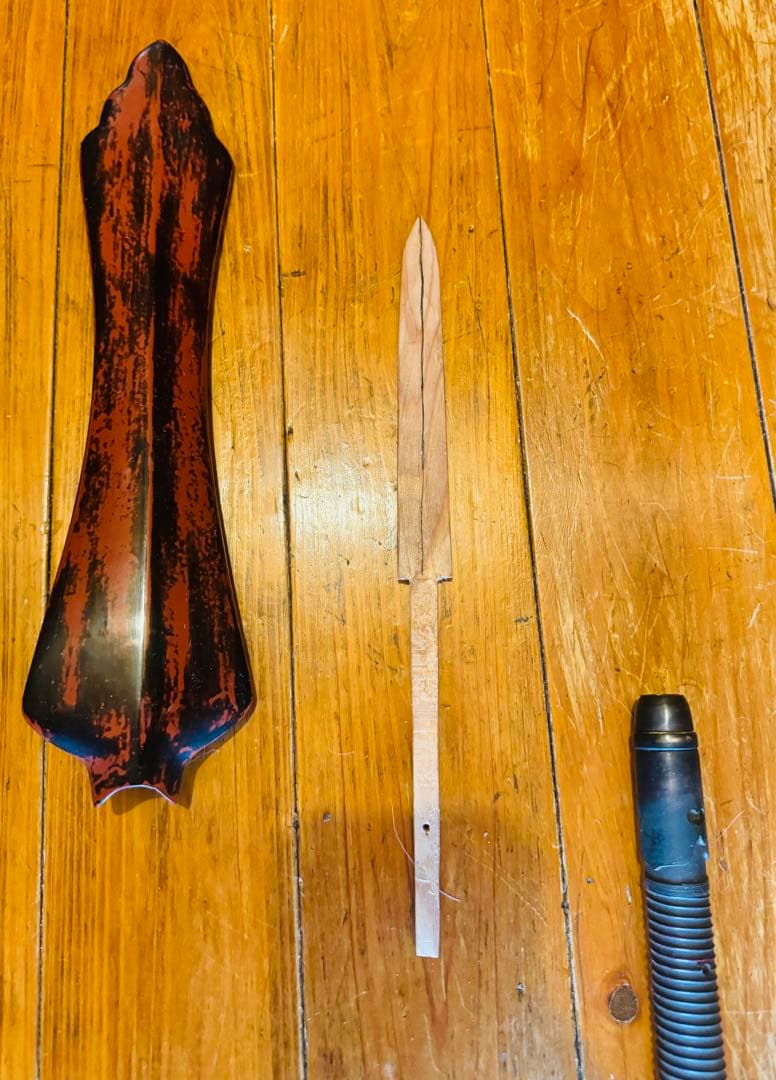 槍　拵　朱槍　根来塗り