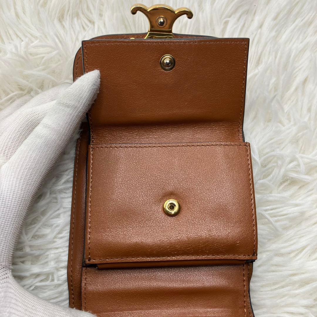 極美品✨セリーヌ トリオンフ スモールウォレット テキスタイル 三つ折財布