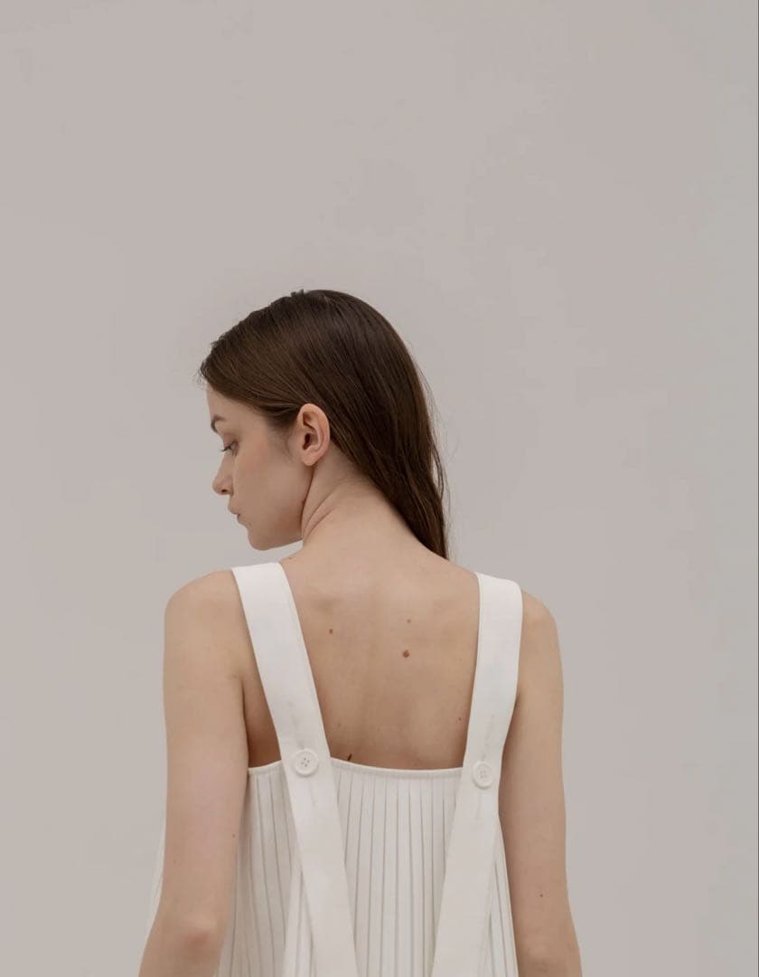 トップス UNOF PLEATS TANK TOP