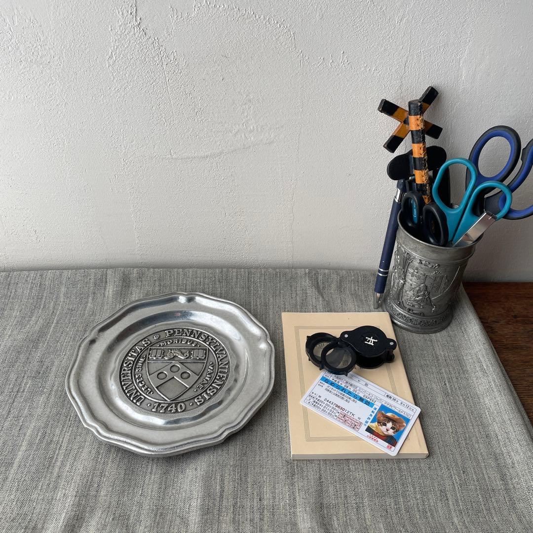 花リム ペンシルベニア大学 校章 エンブレム ピューター made in USA