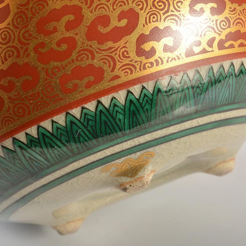 九谷焼 九谷光仙造 金襴手 雲龍文 香炉 共箱 V R7412 - メルカリ