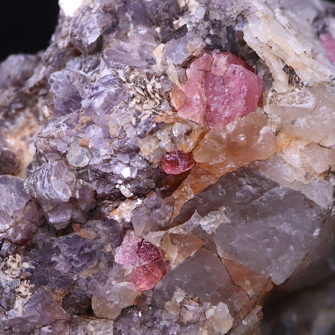 ピンクトルマリン 母岩 スモーキークォーツ 電気石 758,4g T632 原石