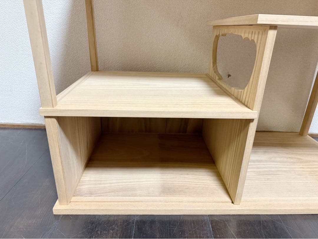 茶道具 桐木地 袋棚 利休袋棚 志野棚 組立式 炉用 煎茶道具