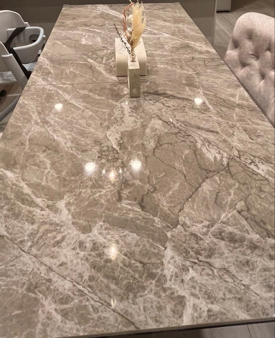 ニトリ　伸長式　セラミックテーブル