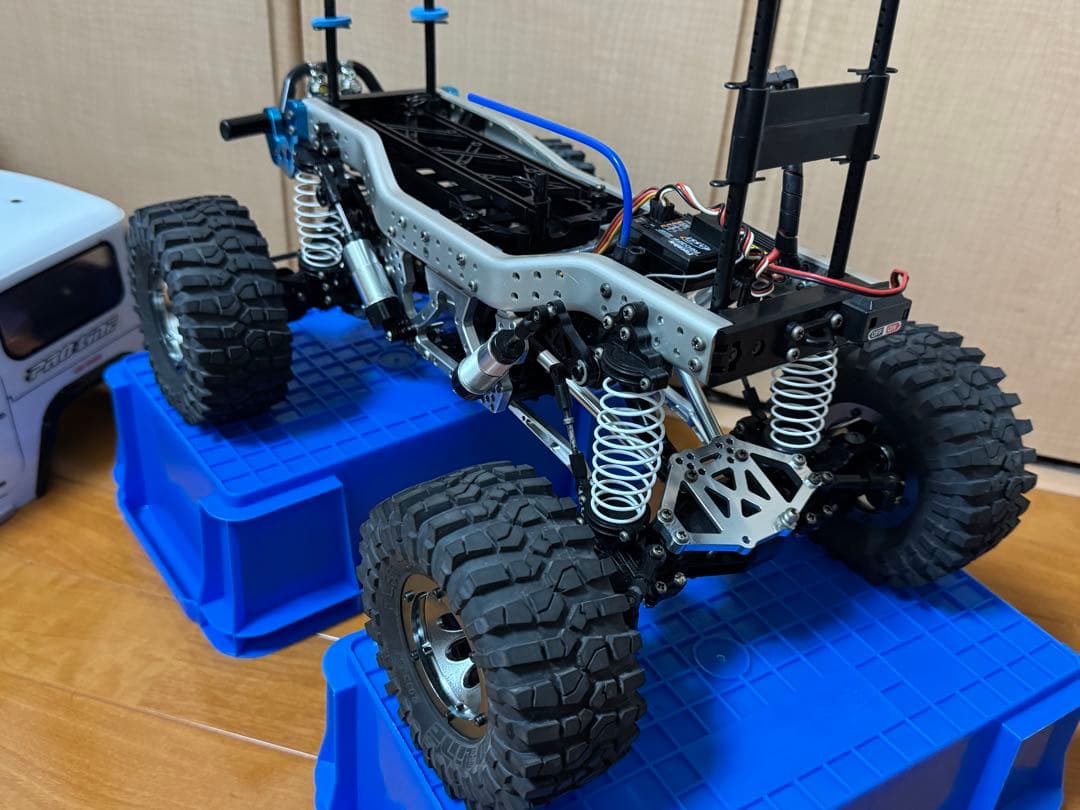 タミヤ CR01 プロポ3PMセット アルミパーツ多数 社外アルミフレーム付属