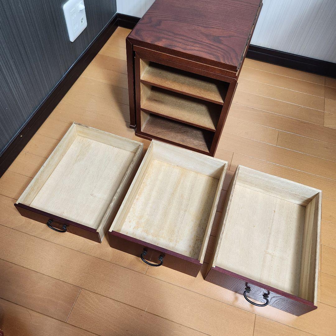 美品】木目模様が素敵♪ 折り畳み 文机