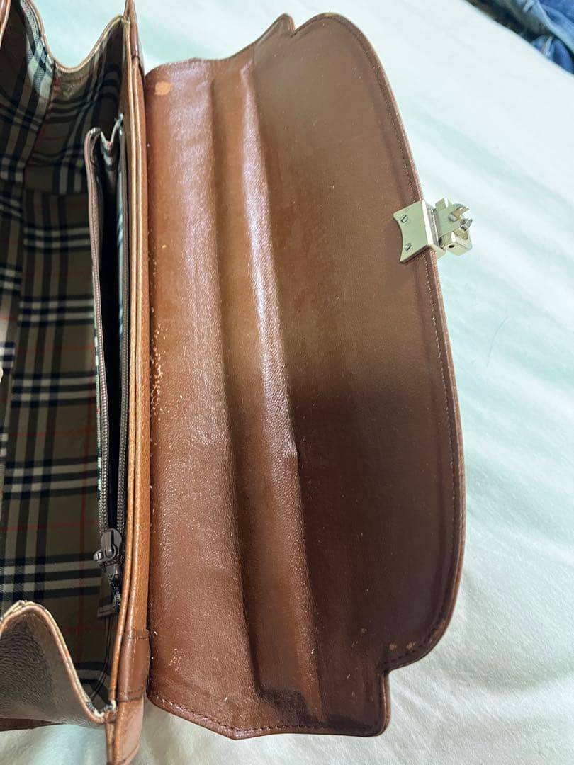 【BURBERRY‼️】ブラウンレザー ハンドバッグ