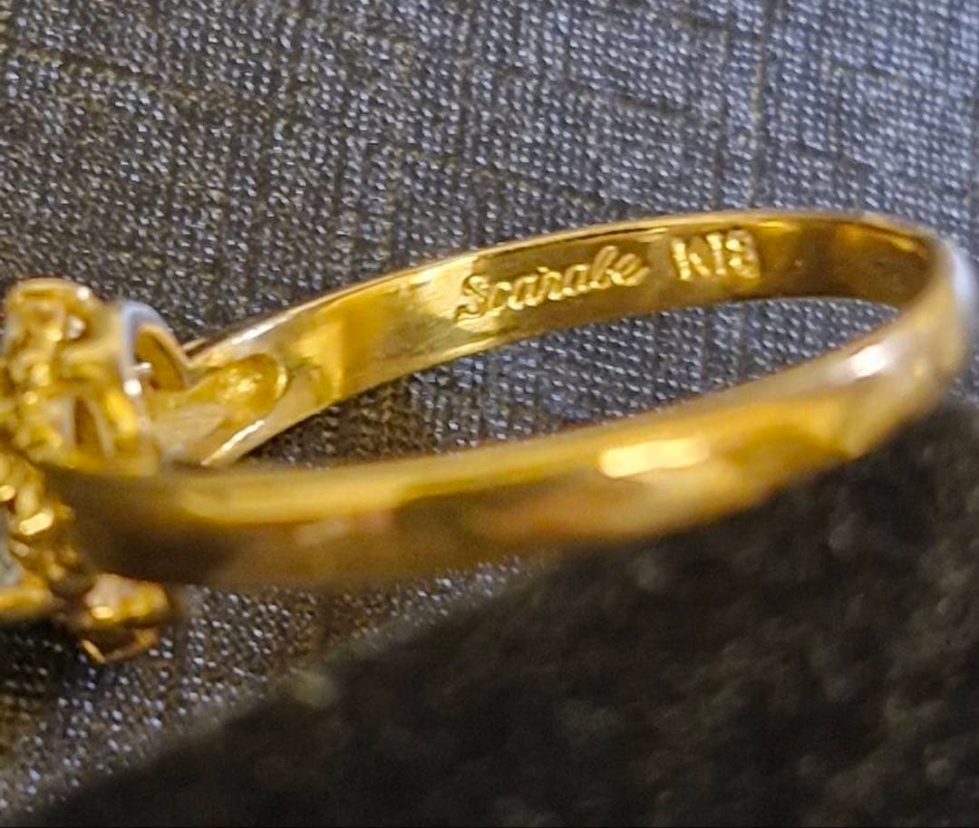 K18 Scarabe スカラベリング　指輪