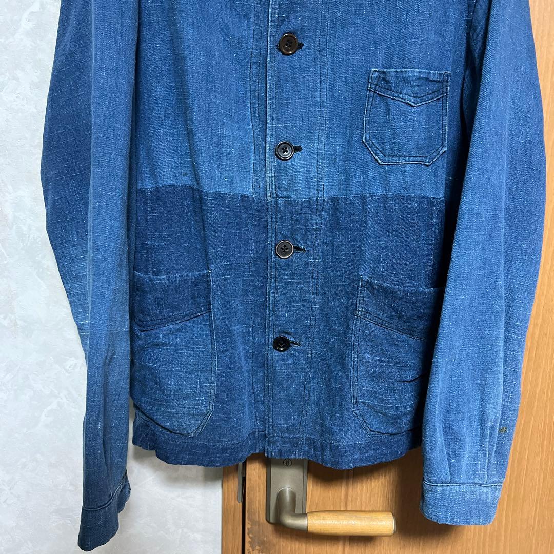 30s〜40s フレンチヴィンテージ インディゴリネン ワークジャケット