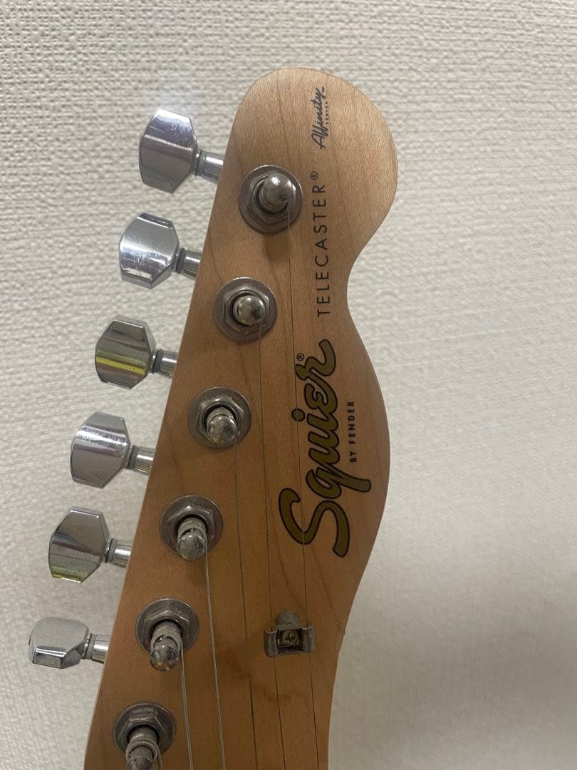 SQUIER Affinity Tele イエロー ストラップ、スタンド付き